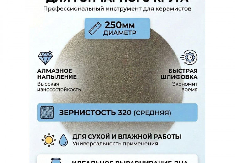 Алмазный шлифовальный диск 250 мм P320